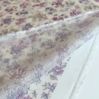 Liocel z lanom in svilo Retro Flowers design C