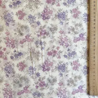 Liocel z lanom in svilo Retro Flowers design C