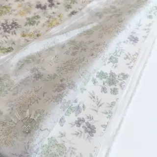 Liocel z lanom in svilo Retro Flowers design D