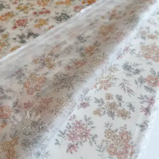 Liocel z lanom in svilo Retro Flowers design E