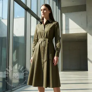 Bombažna tkanina TWILL Mango olive green