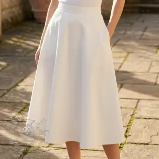 Bombažna tkanina TWILL Mango off white