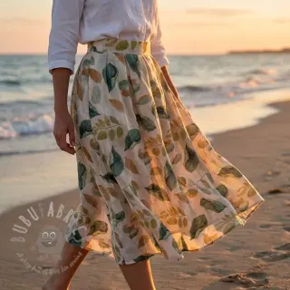 Liocel z lanom in svilo Retro Flowers design A