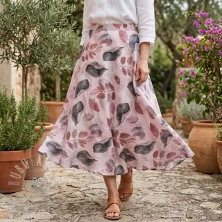 Liocel z lanom in svilo Retro Flowers design B