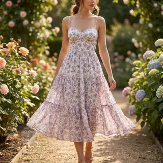 Liocel z lanom in svilo Retro Flowers design C