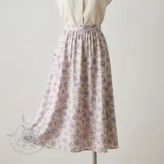 Liocel z lanom in svilo Retro Flowers design C