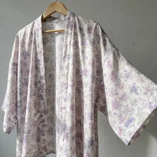 Liocel z lanom in svilo Retro Flowers design C