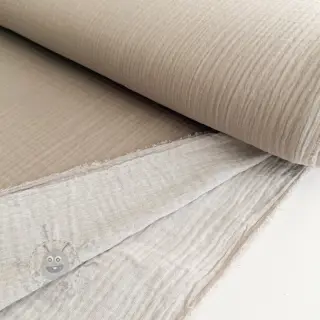 Dvoslojna gaza/muslin DOUBLE FACE pebble