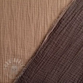 Dvoslojna gaza/muslin DOUBLE FACE mocha