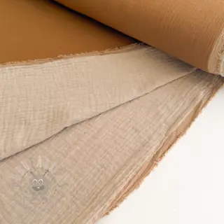 Dvoslojna gaza/muslin DOUBLE FACE light pebble
