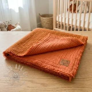 Dvoslojna gaza/muslin DOUBLE FACE brick
