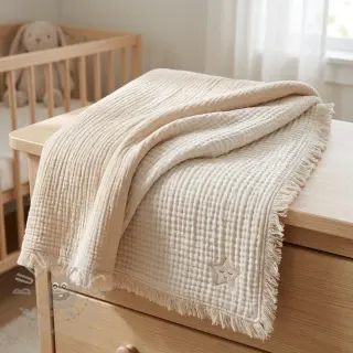 Dvoslojna gaza/muslin DOUBLE FACE sand