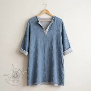 Dvoslojna gaza/muslin DOUBLE FACE cloud blue
