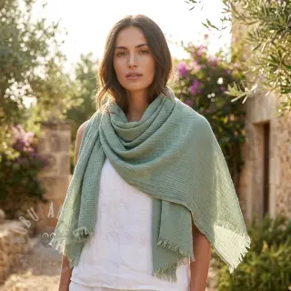 Dvoslojna gaza/muslin DOUBLE FACE light mint