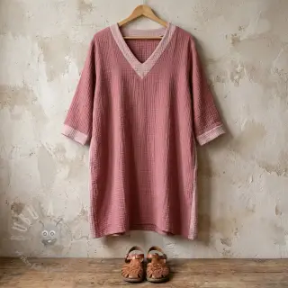 Dvoslojna gaza/muslin DOUBLE FACE lilac