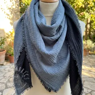 Dvoslojna gaza/muslin DOUBLE FACE marine