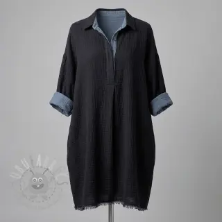 Dvoslojna gaza/muslin DOUBLE FACE marine