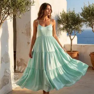 Viskoza z lanom BUBBLY misty jade