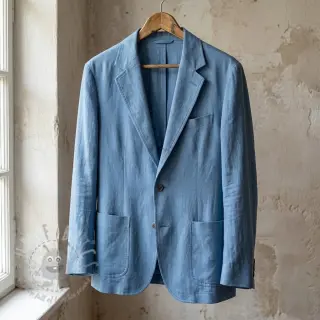 Viskoza z lanom BUBBLY old blue