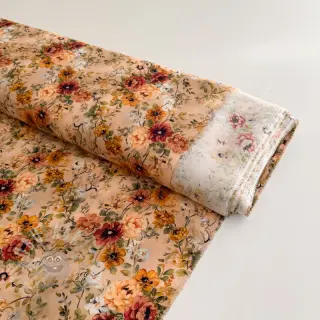 Viskoza RAYON POPLIN Flower sea design E