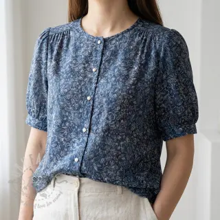 Viskoza RAYON POPLIN White flowers design C