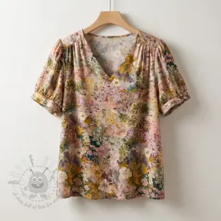 Viskoza RAYON POPLIN Blossoms design B