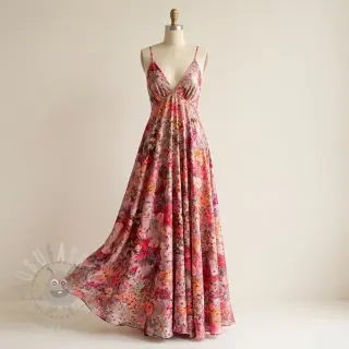 Viskoza RAYON POPLIN Blossoms design A