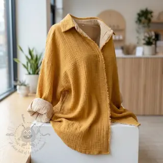 Dvoslojna gaza/muslin DOUBLE FACE old yellow