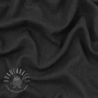 Viskoza z lanom WASHED black