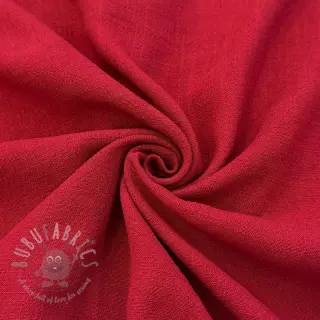 Viskoza z lanom WASHED dark red