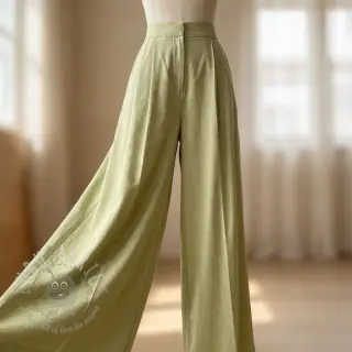 Viskoza z lanom WASHED light lime
