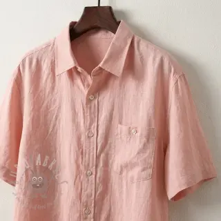 Viskoza z lanom WASHED salmon