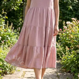 Viskoza z lanom WASHED old rose