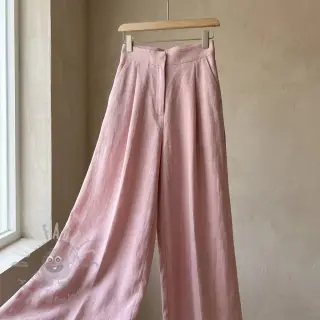 Viskoza z lanom WASHED old rose