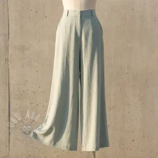 Viskoza z lanom WASHED mint