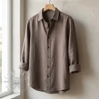 Viskoza z lanom WASHED taupe