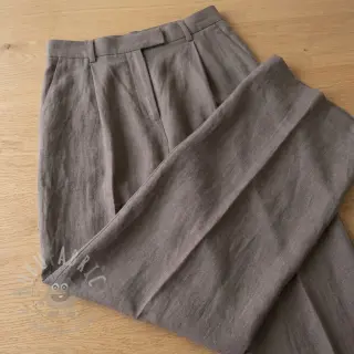 Viskoza z lanom WASHED taupe