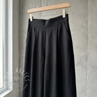 Viskoza z lanom WASHED black