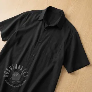 Viskoza z lanom WASHED black