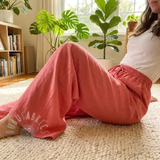 Viskoza z lanom WASHED coral