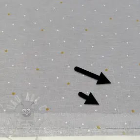 Bombažna tkanina Sweet bear star light grey ORGANIC 2nd class