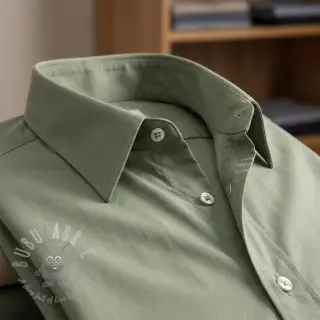 Bombažna tkanina poplin UNI old green