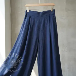 Viskoza z lanom WASHED marine