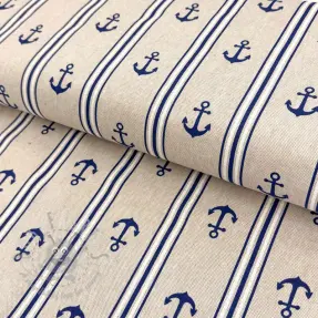Dekorativno blago Linenlook Stripe Maritime