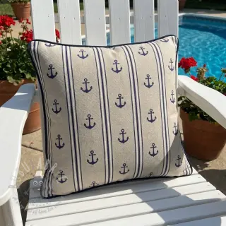 Dekorativno blago Linenlook Stripe Maritime