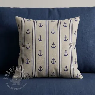 Dekorativno blago Linenlook Stripe Maritime