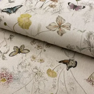 Dekorativno blago Linenlook Butterfly dreamy flower digital print