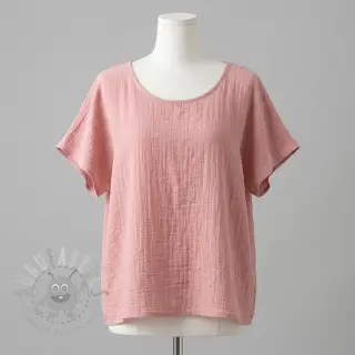 Bombažna tkanina SLUB WASHED old rose