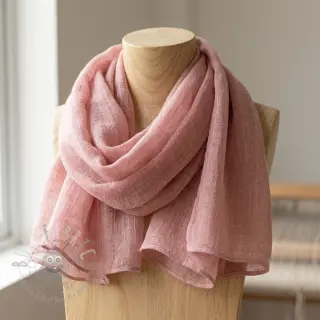 Bombažna tkanina SLUB WASHED old rose