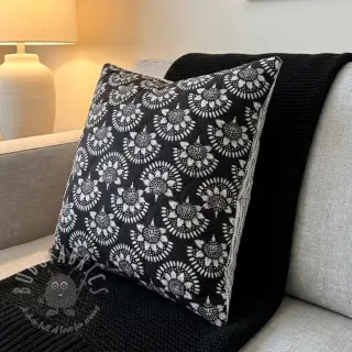 Bombažna tkanina VOILE STEPPED Bouquet flowers balck digital print